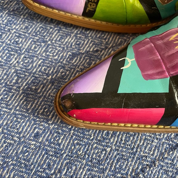 Via and Via Couture Hand Painted Mules from Neiman Marcus 8.5 M - Picture 8 of 10